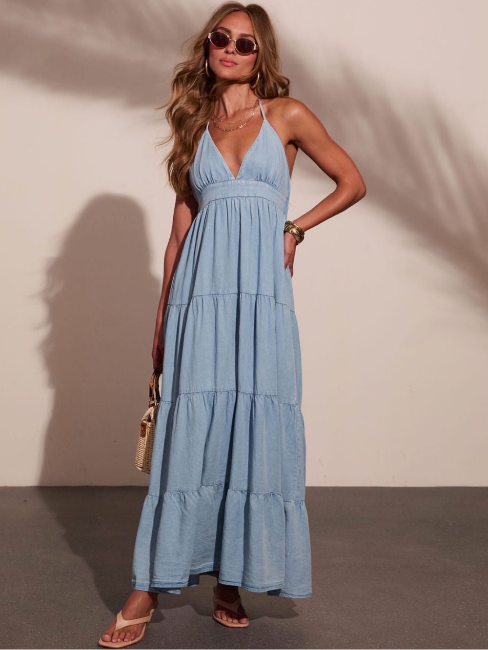 THE MAESY TIERED HALTER DRESS - Picture 6 of 8